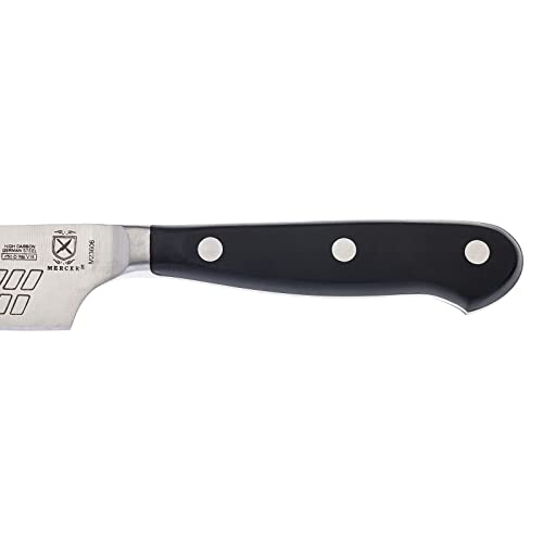 Mercer Culinary Renaissance Hard Cheese Knife, 4.75-Inch - color: Black Handle, size: 4.75-Inch Hard Cheese Knife