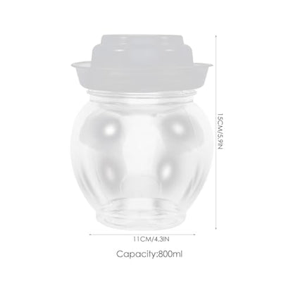 Fermentation Jar 800ml Airtight Food Fermenting Pickle Container Kitchen Vegetable Pickling Storage Household Sealed Fermenter for Kimchi Sauerkraut