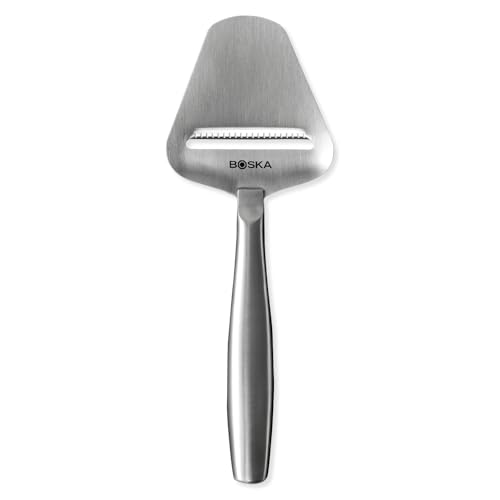 Boska Stainless Steel Cheese Slicer - Copenhagen For All Types of Cheese - Multi-Functional Cheese Slicer - Handheld Slicer - Silver Non-Stick - Dishwasher Safe - For Kitchen Cooking - style: Cheese Slicer
