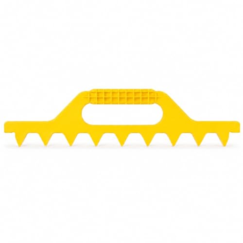 Beehive Frame Spacer Tool, Hive Frame Spacing Rake for 7/8/9 Frame Layout, ABS Plastic or 201 Stainless Steel Beekeeping Spacer for Even Hive Frame Alignment(Yellow - 8 Frame) - color: Yellow - 8 Frame