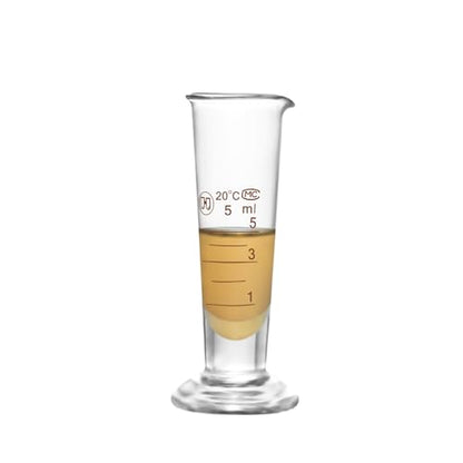 Professional Lab Graduated Measuring Cup with Spout 5ml Wide Mouth Glass Conical Beaker Thickened Borosilicate Beaker Heat Resistant (5ml) Transparent - size: 5ml