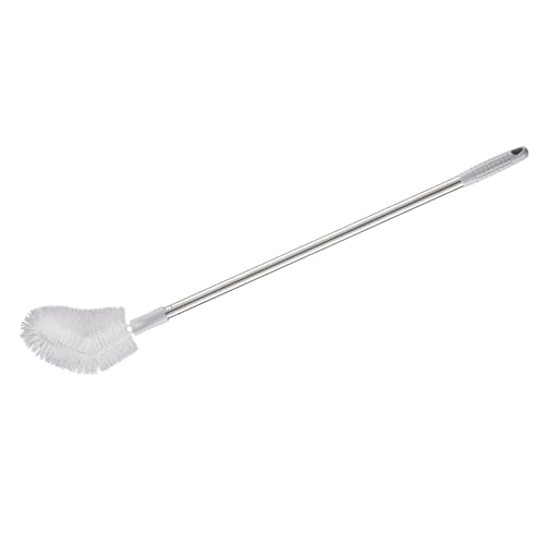 Long Bottle Brush 27.5 Inch Bendable Head Stainless Steel Handle Water Bucket Cleaning Brush for Large Buckets, Home Office Use (Gray) - color: Gray