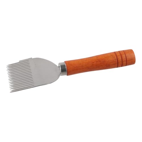 Beekeeping Uncapping Fork,Beekeeper Honey Cutter,17 Tin Root Bee Fork with Wooden Handle,Sparse Rake Shovel,Honey Uncapping Fork