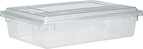 Rubbermaid Commercial Products Polycarbonate Food Storage Box/Tote 8.5 Gallon Clear for Restaurant/Kitchen/Cafeteria - color: Clear, size: 8.5 Gal, style: Container
