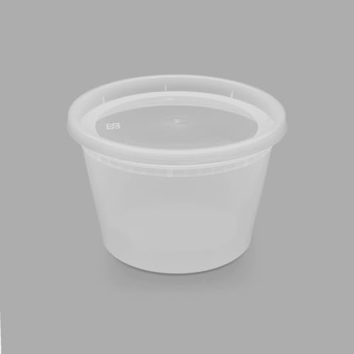 Karat [16oz - 240 ct] Clear PP Injection Molded Round Deli Containers with Lids (FP-IMDC16-PP) - color: Clear, size: 16oz
