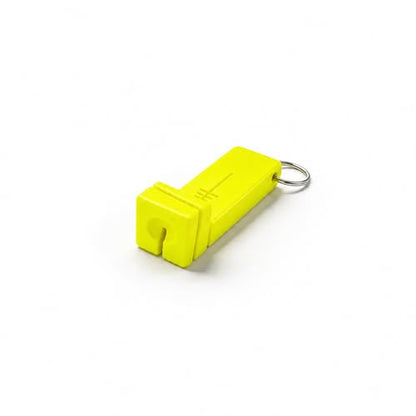 Fly Fishing accessories- Magnetic Fly Threader Bright Orange, 4-Slot Precision Threading Tool for Fly and Ice Fishing, Lightweight Plastic Hook Threader with Keychain for Wading Low Light Cold Hands | Magnetic Fly Threader for Tiny Hook Eyes, Cold Hands,