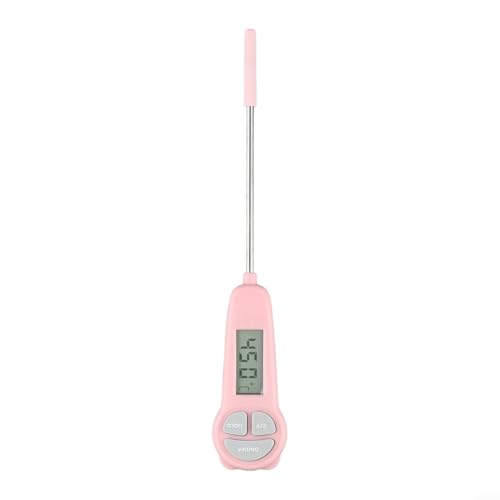 Digital Food Thermometer for Cooking, Baking, Candy, Meat & Baby Food - Read Kitchen Tool with Food-Safe Probe, Pink or Green(Pink)