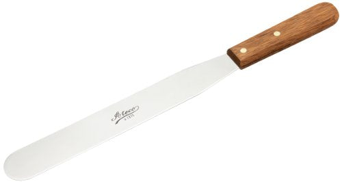 Ateco Straight Spatula with 10-Inch Stainless Steel Blade, Wood Handle - size: 10 Inch - Straight