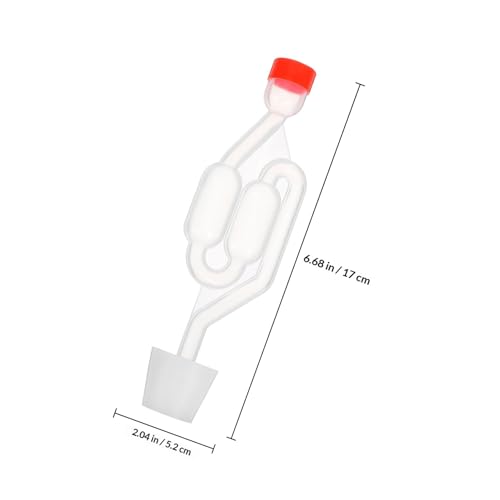 Garneck S-shape Airlock with Stopper and 6# Bung, Fermentation Airlocks for Wine, Beer, and Pickle Brewing, 3pcs Set for Home Brewing Supplies