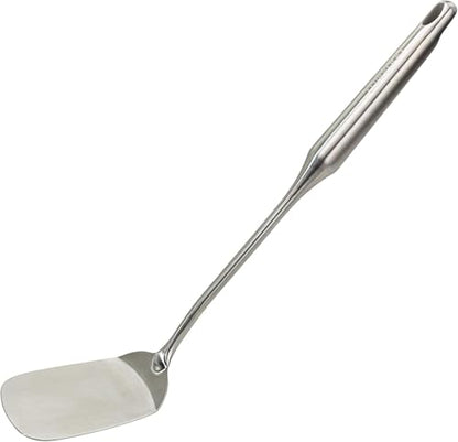 Millvado Stainless Steel Cooking Spatula,15 Inch Metal Turner, Kitchen Slotted Flipper For Grills, Camping BBQ’s, Frying Pancakes, Burgers, Large Cookware For the Professional Chef - color: Solid Turner