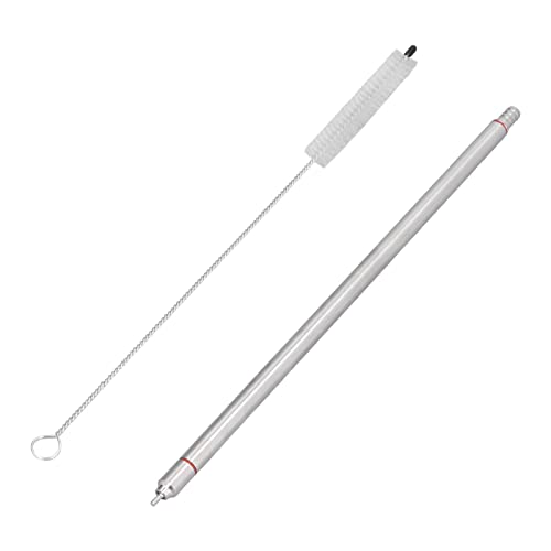14" Stainless Steel Spring-Loaded Bottle Filler Kit Homebrew Bottle Wine Filling Equipment with Cleaning Brush for Beer, Wine, Kombucha, Home Brewing Making