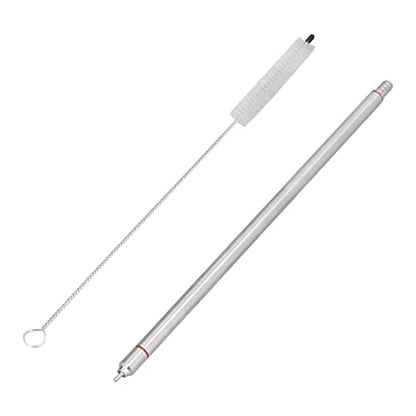 14" Stainless Steel Spring-Loaded Bottle Filler Kit Homebrew Bottle Wine Filling Equipment with Cleaning Brush for Beer, Wine, Kombucha, Home Brewing Making