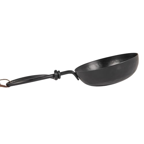 Creative Co-Op Hammered Stainless Steel Scoops, Black, Set of 4 - color: Black