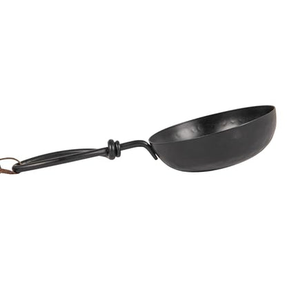 Creative Co-Op Hammered Stainless Steel Scoops, Black, Set of 4 - color: Black