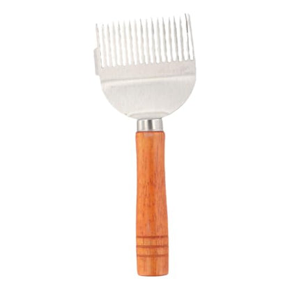 Beekeeping Uncapping Fork,Beekeeper Honey Cutter,17 Tin Root Bee Fork with Wooden Handle,Sparse Rake Shovel,Honey Uncapping Fork