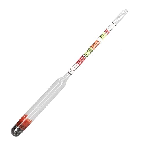 Hydrometer Wine and Beer Measuring Tool Set, Triple Scale Glass, 10Pcs for Home Brewing