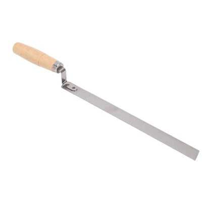 Fdit 2Pcs Beekeeping Uncapping Knife, Stainless Steel Honey Scraper with Wood Handle, 15 Inch Angled Harvesting Tool, Apiary Uncapping Cutter