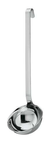 Rosle 10008 Stainless Steel Hooked Handle Ladle with Pouring Rim Serving Spoon 4.1 oz - size: 4.1-Ounce (Hooked Handle), style: Pouring