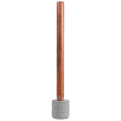 Sauerkraut Pounder: Food Fermentation Vegetable Pestle - Granite Sauerkraut Masher Tool with Wooden Handle - for Mason Jar Fermenting, Pickles Preparation - size: 45.00X7.00X7.00CM