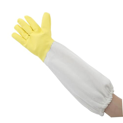Mipcase Long Sleeve Pu Beekeeper Gloves with Elastic Cuffs Durable Ventilated Protection for Men Heavy Duty Outdoor Beekeeping Safety Gear