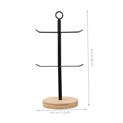 Cabilock 1pc Cup Lid Organizer Desktop Holder Tumbler Lid Rack Mason Jar Storage Stand Freestanding Drying Rack