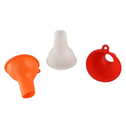 Silicone Funnels 4 Pcs Wide Mouth Funnel Flexible Condiment Funnel Sauce Funnel Canning Funnel for Home Restaurant Kitchen Filling Bottles Jars Cans