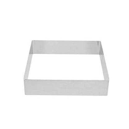 GALPADA Square Cake Ring Stainless Steel Mousse Mold 8.66 X 8.66 X 1.96 in Cake Ring for Baking Pastry Cookies Tiramisu Bread Sandwiches Reusable - size: Size 11