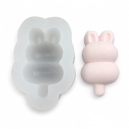 AWEJRIXX Silicone Mold for DIY Baking and Craft Projects, Flexible Reusable Mold for Chocolate, Candy, Fondant, Resin, Clay, Soap, Cake Decoration and Handmade Small Shapes (Bunny Stick Shape) - color: Bunny Stick Shape