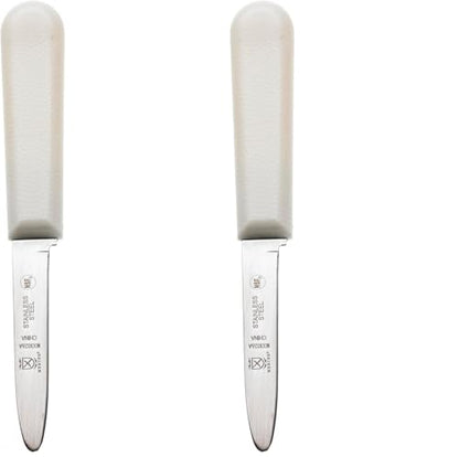 Mercer Culinary Clam Knife with Poly Handle, 3-1/4, White (Pack of 2) - size: 3.3" (Pack of 2), style: Clam Knife 3 1/4 Inch