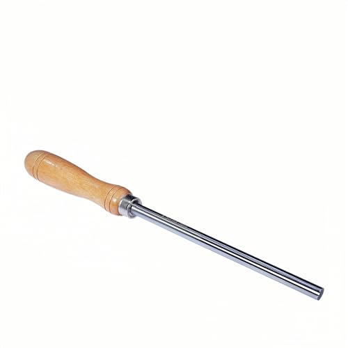 Cabinet Scraper Burnisher Tool, With High-Quality Wooden Handle and Super Hard High Speed Steel Rod, Scraper Burnisher for Creating Sharp Burrs and Honing Card Scrapers - size: Steel Rod
