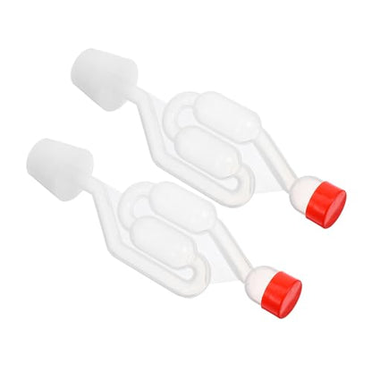 2 Sets S-shaped Bubble Airlock #6 Silicone Stopper Home Fermentation Equipment Prevents Gas Backflow Monitors Fermentation Process for Wine Making