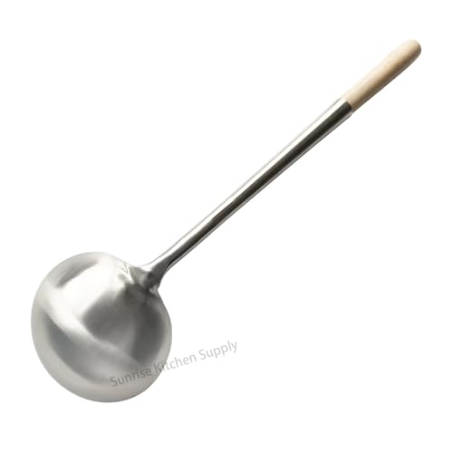 Sunrise Kitchen Supply Commercial Grade Wok Ladle 18" (#2) - size: Ladle 18" (#2)