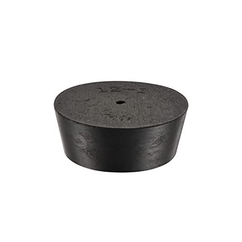 MECCANIXITY Rubber Tapered Plug 54mm to 64mm with Hole Test Tubes Bungs Stopper Black for Lab Home - size: 54mm - 64mm