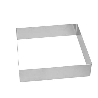GALPADA Square Cake Ring Stainless Steel Mousse Mold 8.66 X 8.66 X 1.96 in Cake Ring for Baking Pastry Cookies Tiramisu Bread Sandwiches Reusable - size: Size 11