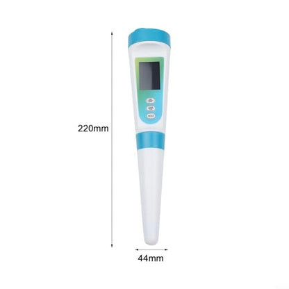 Digital Fermentation pH Tester ±0.1 pH Accuracy 0.01 pH Resolution Auto Temperature Compensation ATC LCD Display Hold Function ABS White Portable pH Meter for Brewing Wine Beer Food Liquid Testing