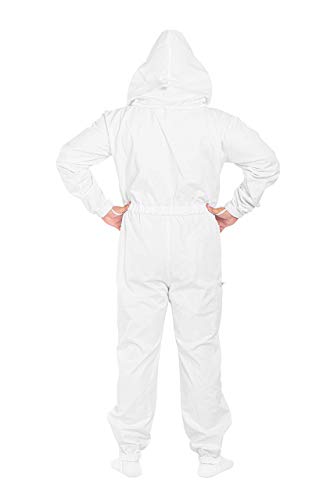 Varomorus Professional Beekeeping Suit Full Body 100% Cotton with Veil Hood (L) - size: L