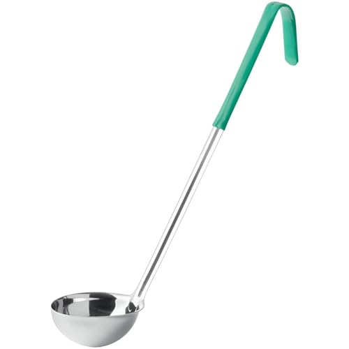 OCS Parts 14-Inch Stainless Steel 4 Ounce Culinary Ladle | Heat Resistant PVC Handle, Dishwasher Safe 14-Inch Soup Ladle for Home and Commercial Kitchens - size: 4 Ounce