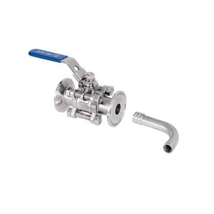 1.5 Inch Tri Clamp Ball Valve Racking Arm Pick-up Tube Homebrew Boil Kettle Conical Fermenter Parts joyful