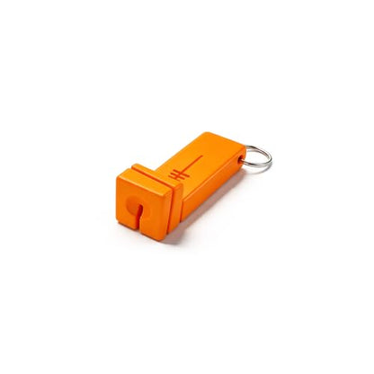 Fly Fishing accessories- Magnetic Fly Threader Bright Orange, 4-Slot Precision Threading Tool for Fly and Ice Fishing, Lightweight Plastic Hook Threader with Keychain for Wading Low Light Cold Hands | Magnetic Fly Threader for Tiny Hook Eyes, Cold Hands,