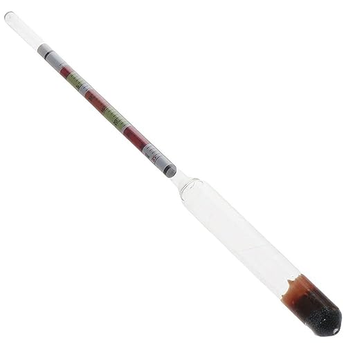 3 Pcs Scale Hydrometer and Test Jar Combo Include 1 Scale Hydrometer with Storage Bag and 250 ml Plastic Cylinder for Wine Beer Mead