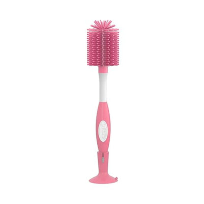 Dr. Brown's Drying Tower, Stand-Up Rack with Soft Touch No Scratch Baby Bottle Cleaning Brush, Pink