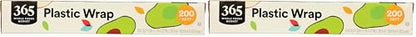 365 by Whole Foods Market, Plastic Wrap, 200 Sq Ft (Pack of 2) - size: 200 square feet (Pack of 2)