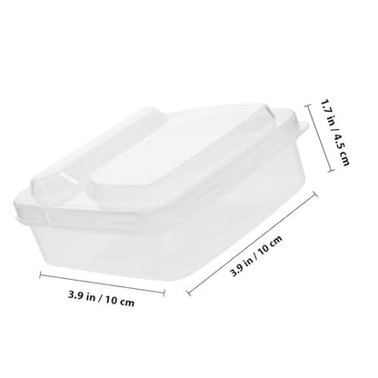 NUOBESTY 2pcs Airtight Cheese Slice Boxes for Refrigerator Food Storage Containers with Fresh-keeping Design Material Butter Dishes and Fruit Cases Prevent Odor Mixing