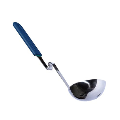 Souper Cubes + Lori Greiner No Mess Stainless Steel Soup Ladle with Silicone Handle - Metal Soup Ladle with No Mess Design That Hooks on Side of Any Pot - Blueberry - color: Blueberry, size: Ladle 1-Pack