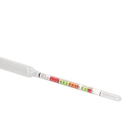 ViaGasaFamido Glass Triple Scale Hydrometer 10Pcs Beer Wine Tester Set with Storage Tube for Home Brewing Measuring