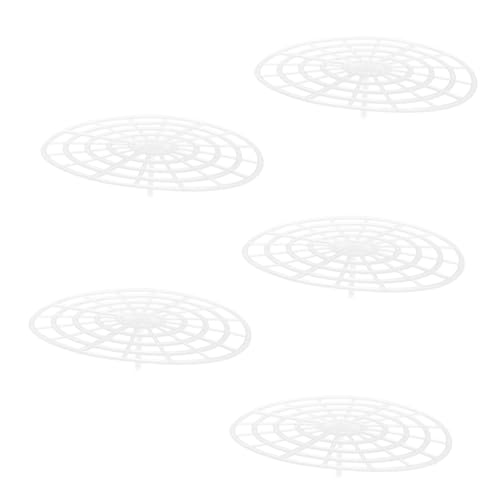 Garneck 5pcs Round Mesh Vegetable Fermentation Press Rack Pickle Keeper with Strainer Efficient Fermenting Weights for Jars Crocks Home Canning and Pickling