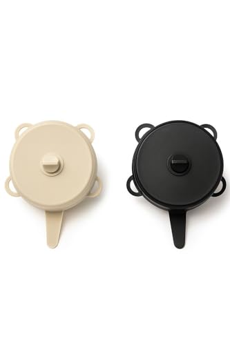 Fermentation Lids for Mason Jars, Silicone Airlock Lids for Sauerkraut, Kimchi & Pickles, Self-Adjusting, Fits Wide & Small Mouth Jars, Starter Kit of 2 (Black & Grey 3") - color: Black & Grey 3"