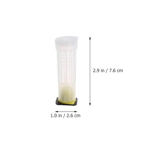 Queen Bee Cage 100Pcs Roller Cage Plastic Bee Queen Rearing for Safe Transport Breeding Inspection Honey Production for Beekeeping Supplies