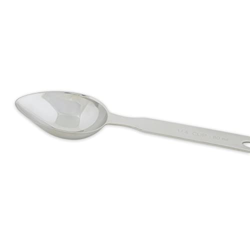 RSVP International Endurance Oval Measuring Scoop, 1/4 cup, Stainless Steel - size: Oval, 0.25-Cup