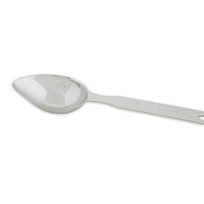 RSVP International Endurance Oval Measuring Scoop, 1/4 cup, Stainless Steel - size: Oval, 0.25-Cup